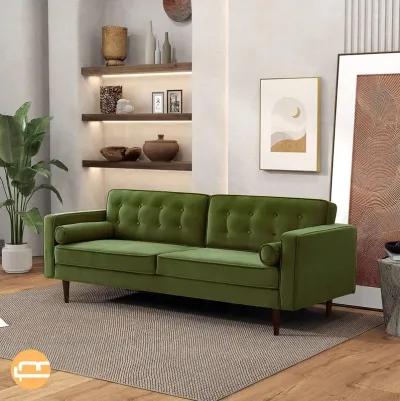 Kirby Olive Green Velvet Sofa