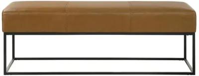 Palacios Tan Leather Bench