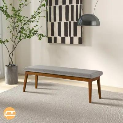 Sette Grey Fabric Bench