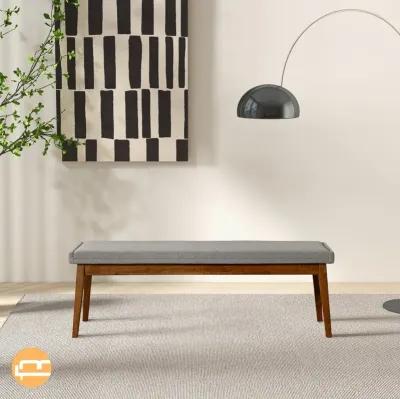 Sette Grey Fabric Bench