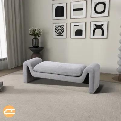 Sorin Grey Boucle Bench