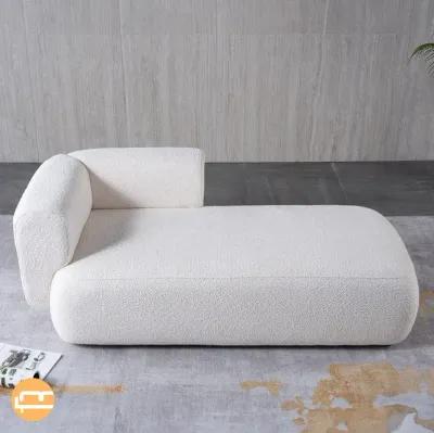 Canton Cream Boucle Chaise Lounge