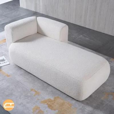 Canton Cream Boucle Chaise Lounge