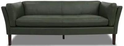 Warner Leather Sofa - Green