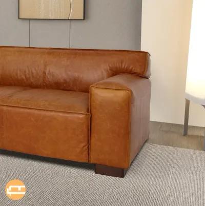 Newbury Leather Sofa - Waxy Cognac