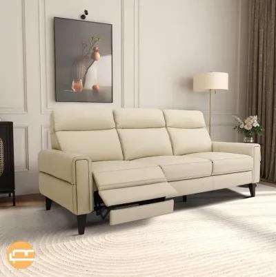 Crafton Incliner Sofa Left - Cream Leather