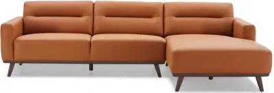 Baltic Sectional Right Cognac Leather Sofa