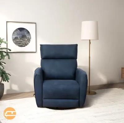 Bandera Swivel Glider Recliner Chair - Midnight Blue Linen