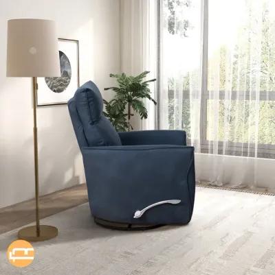 Bandera Swivel Glider Recliner Chair - Midnight Blue Linen