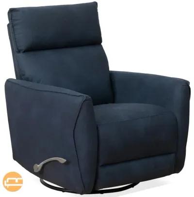 Bandera Swivel Glider Recliner Chair - Midnight Blue Linen