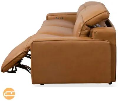 Lakewood Triple PWR Recliner Sofa - Tan Leather