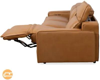 Lakewood Triple PWR Recliner Sofa - Tan Leather