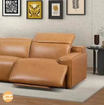 Lakewood Triple PWR Recliner Sofa - Tan Leather