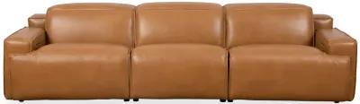 Lakewood Triple PWR Recliner Sofa - Tan Leather