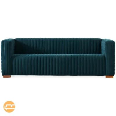 Zaha Blue Velvet Sofa