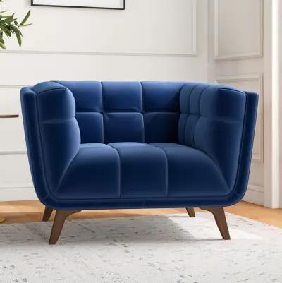 Kano Navy Blue Velvet Lounge Chair