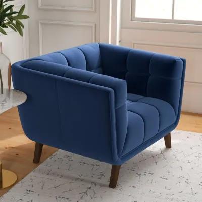 Kano Navy Blue Velvet Lounge Chair