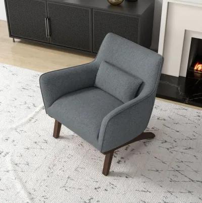 Casper Gray Linen Lounge Chair