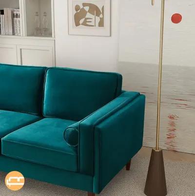 Fordham Teal Velvet Sofa