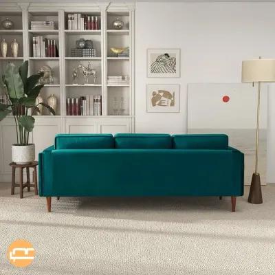 Fordham Teal Velvet Sofa