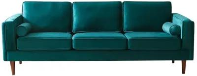 Fordham Teal Velvet Sofa