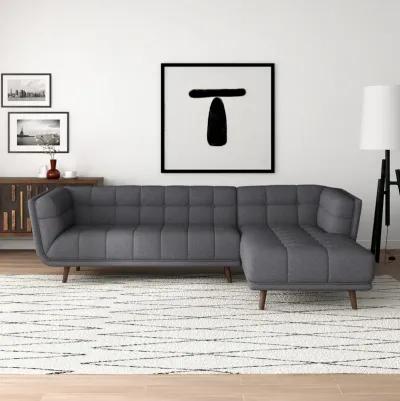 Kano Dark Gray Sectional Sofa Right Facing Chaise