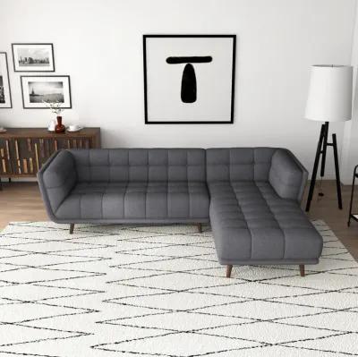 Kano Dark Gray Sectional Sofa Right Facing Chaise