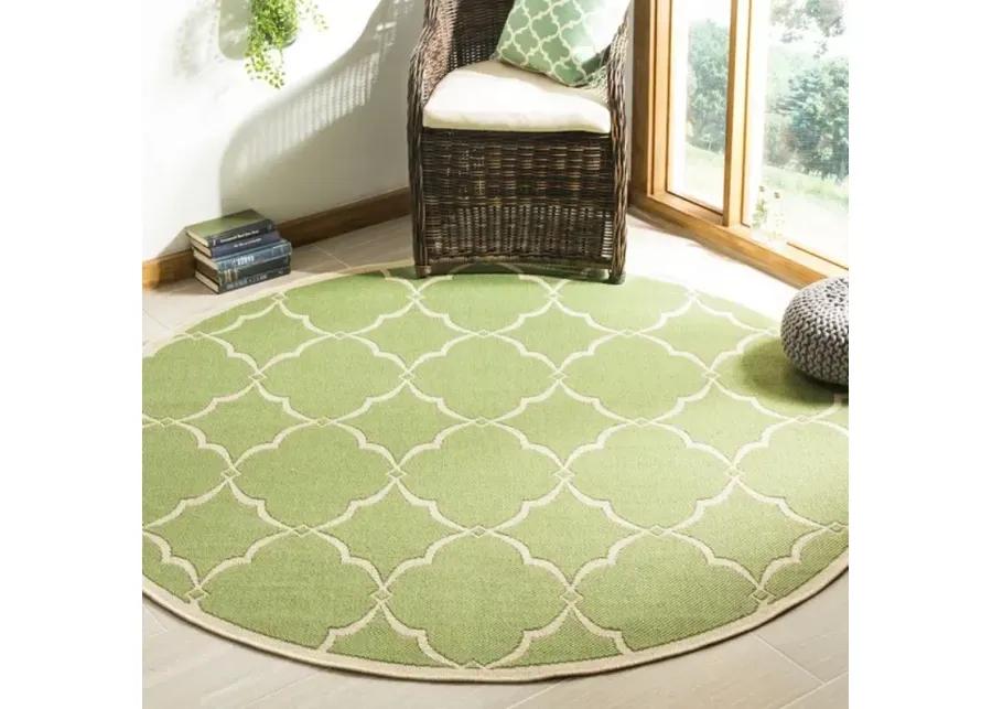 LINDEN 125 Collection LND125X-6R Olive / Cream 6'-7" X 6'-7" Round