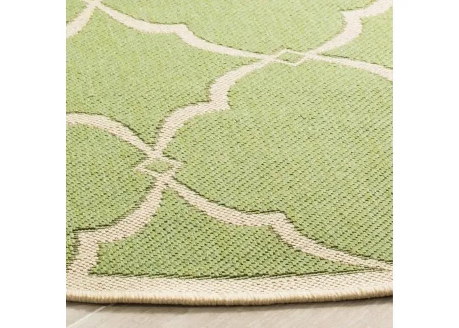 LINDEN 125 Collection LND125X-6R Olive / Cream 6'-7" X 6'-7" Round