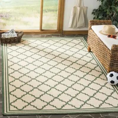 LINDEN 121 Collection LND121W-6SQ Cream / Green 6'-7" X 6'-7" Square