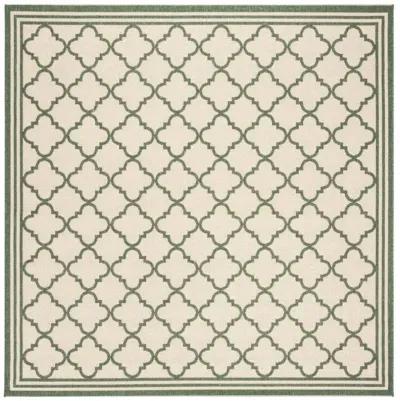 LINDEN 121 Collection LND121W-6SQ Cream / Green 6'-7" X 6'-7" Square