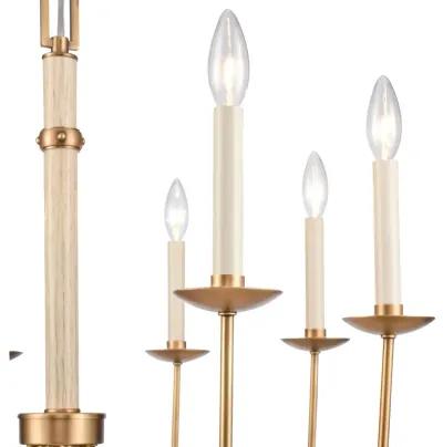 Neville 28'' Wide 8-Light Chandelier - Natural Brass