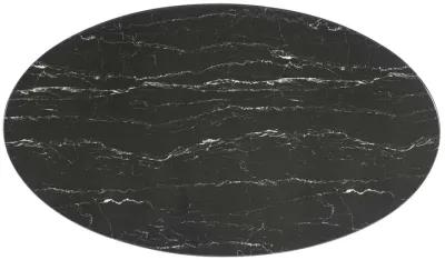 Lippa 54" Oval Artificial Marble Dining Table