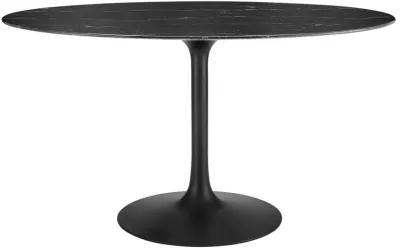 Lippa 54" Oval Artificial Marble Dining Table