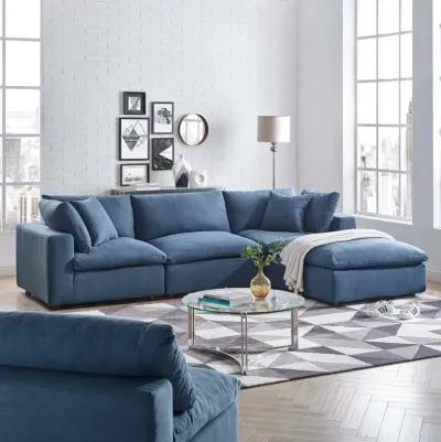 Commix Down Filled Overstuffed 4- Piece Sectional 