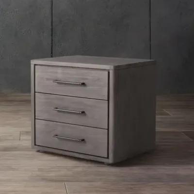 Rosey 3 Drawer Wood Nightstand