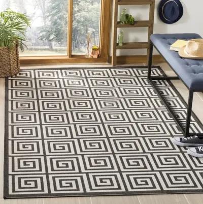 LINDEN 129 Collection LND129A-4 Light Grey / Charcoal 4' X 6'