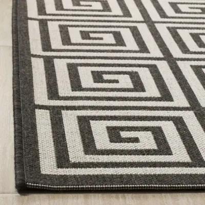 LINDEN 129 Collection LND129A-4 Light Grey / Charcoal 4' X 6'