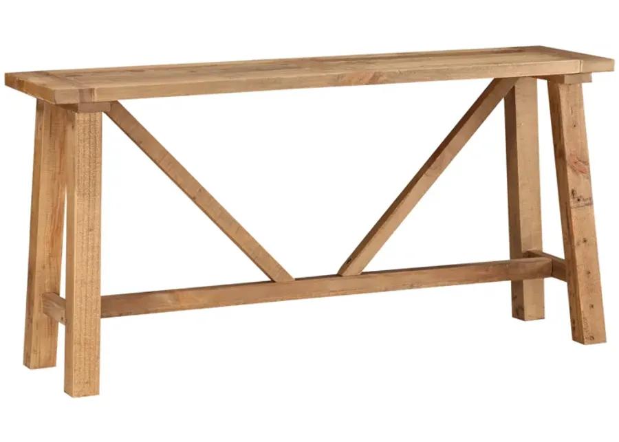 Harby Reclaimed Wood Console Table in Rustic Tawny