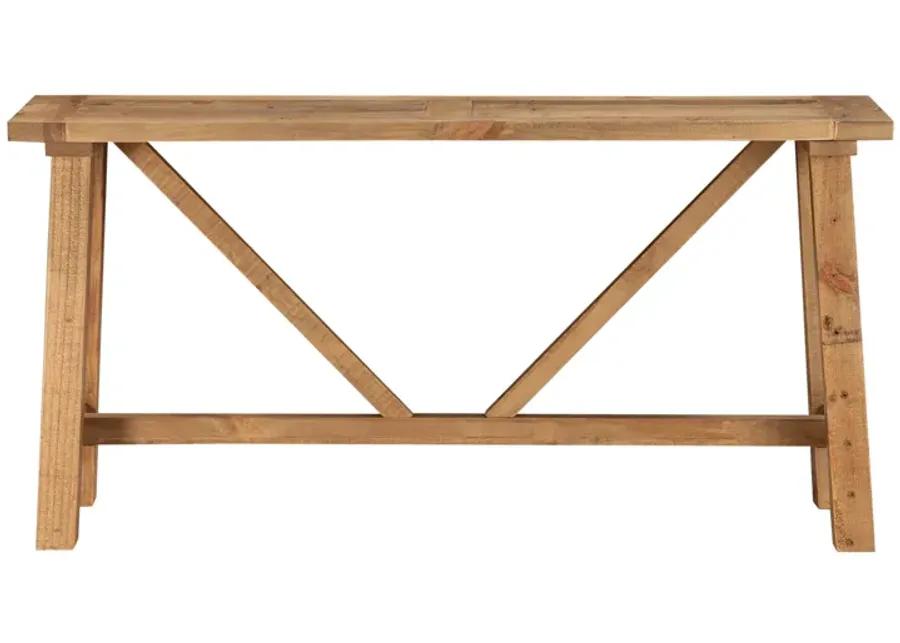 Harby Reclaimed Wood Console Table in Rustic Tawny