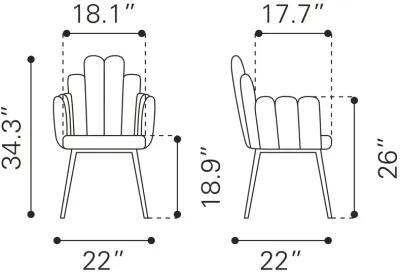 Noosa Dining Chair (Set of 2) Navy Blue