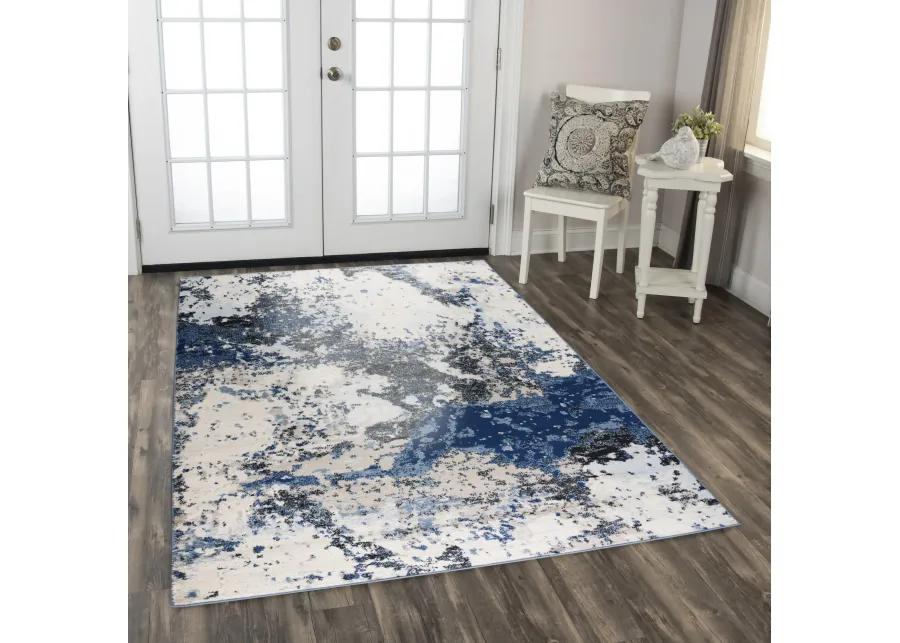 Palace Blue  Polypropylene  8'0"x9'6" Rectangle Rug