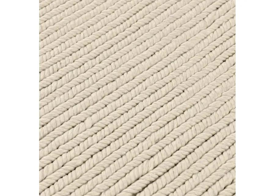 Dawson 5'x8' Wool Blend Fabric Handwoven Beige Accent Area Rug