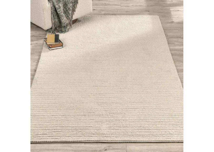 Dawson 5'x8' Wool Blend Fabric Handwoven Beige Accent Area Rug