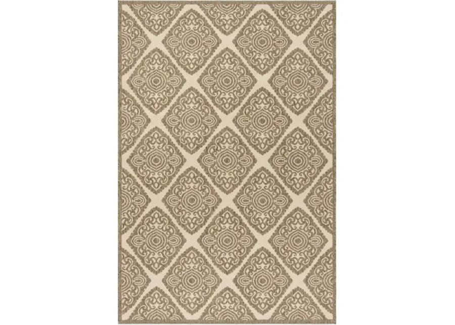 LINDEN 132 Collection LND132C-4 Cream / Beige 4' X 6'