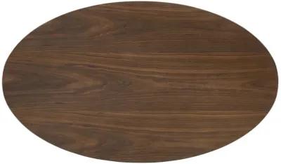 Lippa 48" Oval-Shaped Walnut Coffee Table