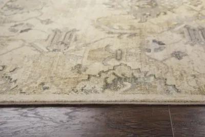 Gossamer Beige Classic/Updated 100% New Zealand Wool 8' x 10' Rectangle Rug