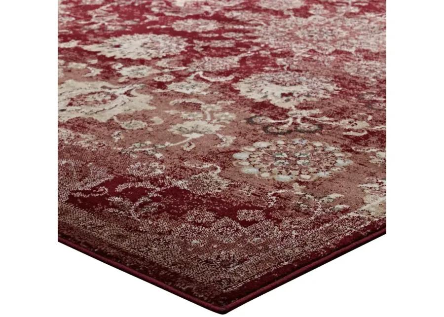 Cynara Distressed Floral Persian
Medallion 5x8 Area Rug