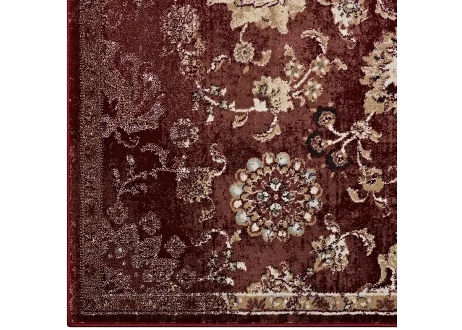 Cynara Distressed Floral Persian
Medallion 5x8 Area Rug