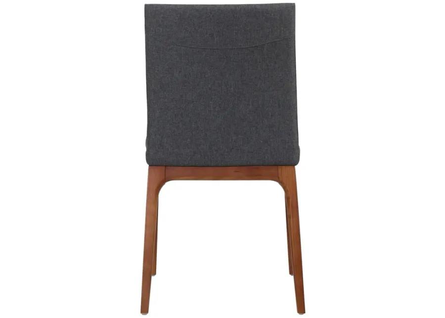 Devon Kd Fabric Dining Side Chair Walnut Legs, Night Shade (Set of 2)